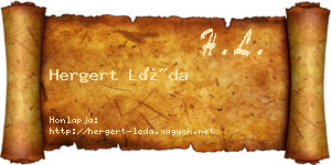 Hergert Léda névjegykártya